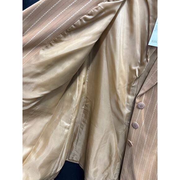 NWT Levine Classics Too Camel Spice Pinstripe Women’s Pant Suit Set 22W - Picture 4 of 7